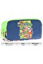 Kids Navy Blue Green, Dinosaur Themed, Three Compartment School Pencil Bag for Boys - L8256 - 3