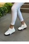 White Knitwear Stone Women's Casual Sports Shoes - 3