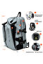 Durable Gym Sports Backpack Water Resistant with Luggage Trolley Carry Belt and Built in USB for Men - 4