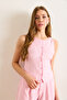 Women's Pink Buttoned Woven Slim Fit Blouse Blz-19003050 - 3