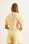 Women's Yellow Lace Detailed Crop Muslin Blouse Blz-19003056 - 2