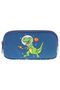 Kids Navy Blue Green, Cute Dinosaur, Boys Three-Eye School Pencil Bag - L8252 - 2
