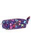 Girl's Two-Compartment Navy Blue Kaukko Heart Printed Pencil Bag/Pen Holder - K2693