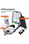 Durable Gym Sports Backpack Water Resistant with Luggage Trolley Carry Belt and Built in USB for Men - 3