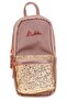 Bag Shaped Girl's Three Compartment Pen Holder - Brown - Stone - K2558 - 2