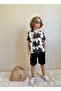 Boy's Leaf Patterned Top and Bottom Set - 3