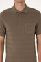 Men's Regular Fit Mink Polo Neck Textured T-Shirt 50300128-Vr052 - 6