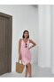 Pink Mini Knitwear Beach Dress - 7