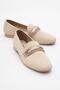 Women's Buckle Knitwear Shoes Beige