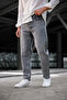 Men's Boyfriend Gray 100% Cotton Relaxed Fit Jeans - 6
