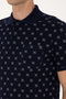 Men's Regular Fit Navy Blue Polo Neck T-Shirt 50300379-Vr033 - 7