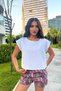 Women's Cotton Look Crew Neck T-Shirt - 7