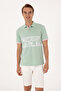 Men's Regular Fit Aqua Polo Collar T-Shirt 50306804-VR048 - 3