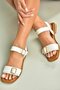 U944834003 White Genuine Leather Women's Sandals - 3