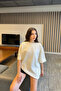 Women's Unprinted Oversize T-Shirt - 2