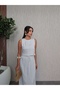 Kraşlı Zero Sleeve Skirt Suit - 2