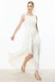 Mi Flounce Chiffon Detailed Slit Dress - 2