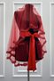 Red Bridal Veil Set with Glass Beads and Pearls, Henna Night Veil Face Cover Set 6 Pieces