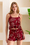 Women's Ruffle Detailed Strap Shorts Wrap Suit Burgundy - 254405 - 3