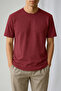 Unisex Basic Düz T-Shirt | Bordo
