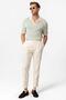 Apaş collar striped knitted men's t-shirt - 2