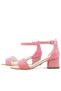 Lilo Glittery Fuchsia Pink Single Strap Girls' Heeled Evening Dress Shoes - 6