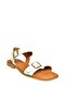 U944834003 White Genuine Leather Women's Sandals - 5