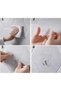 10 Pieces Self Adhesive Single Transparent Hanger with Metal Hooks - 8