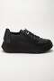 Women's Casual Sports Shoes Black Elastic Lace-Up Thick Sole - 3