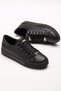 Women's Casual Sports Shoes Black Thin Sole Lace-Up