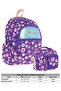 Sequin Confectionery Patterned, Girl's Purple School Bag + Lunch Box Set (L5216+L7216) - 2