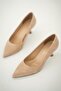 Ville Closed Women's Patterned Leather Stiletto Beige - 3