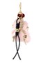 Keychain Bag Charm. Mirror Ornament. Bag Accessory. Plush Teddy Bear Rope Bag Charm with Keychain Earrings. - 5