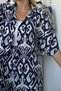 Modal Navy Blue Short Sleeve Shirt Shorts Set - 3
