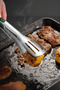 Stainless Steel Pro 3-Piece Tongs Serving Set with Silicone Handles Cake, Salad, Pasta, Grill, - 4