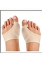 Le-Tao 1 Pair (2 Pieces) Flexible Foot Protection Cover & Hallux Splint - Beige Color, Spandex Material - 6
