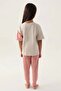 US Polo Assn Licensed Rose Beige Girl's Pajama Set - 5