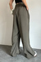 Elastic Waist Parachute Fabric Loose Cut Palazzo Women's Trousers 4017 - 5