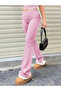 Pink Color Waist Folding Elastic Flare Spanish Leg Panlalon, Waist Folding Leggings - 3