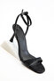 Black Glitter Women's Classic Heeled Shoes 20730 - 4