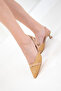 Nude Straw Women's Classic Heeled Shoes 20681 - 2