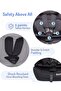مقعد سيارة Isofix مواجه للأمام آمن مع قماش مقاوم للهب، 9 أشهر فأكثر، أسود - 3