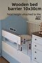 - Wooden Bed Barrier 90x30 - 5