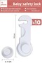 4 Pieces Cabinet Door Drawer Lock Child Baby Safety Safety Easy Assembly with Double Sided Tape - 7