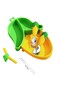 Silicone Feeding Set Vacuum Food Plate and Silicone Handle Steel Tip Food Spoon - Corn Figured - 8