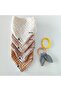 100% Cotton 8 Layers Muslin Fabric Set of 4 Baby Bibs/Mouth Wipes with Three Snaps
