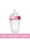 Comotomo - Natural Feel Baby Bottle (Single Pack) - Pink & White, 250 ml - 2