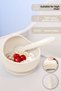 4-Piece Silicone Feeding Set - Bib - Vacuum Feeding Bowl - Straw Cup - Spoon - Beige - 2