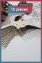 Wooden Elephant Patterned Baby Dress and Clothes Hanger - Set of 15 - 3