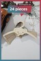 Set of 24 Wooden Elephant Patterned Baby Dress and Clothes Hangers